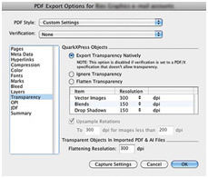 quark transparency settings